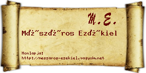 Mészáros Ezékiel névjegykártya
