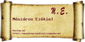 Mészáros Ezékiel névjegykártya